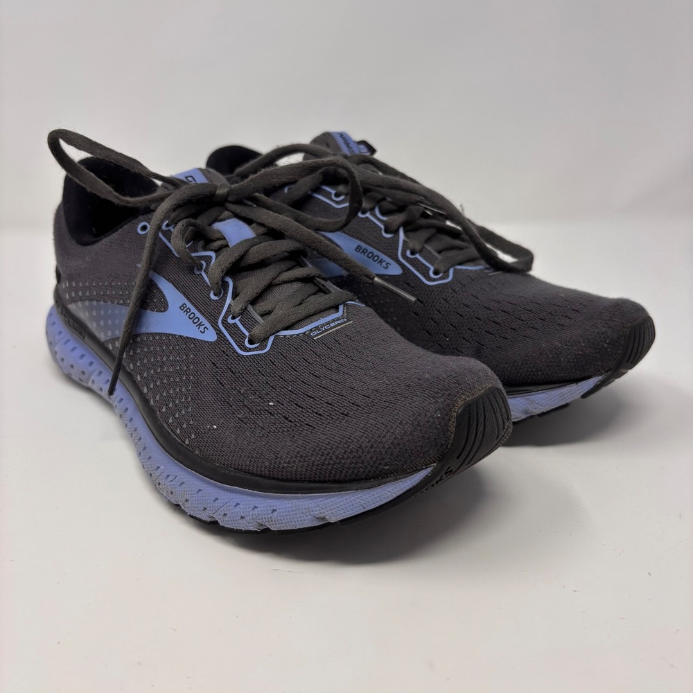 Brooks Glycerin 18 Womens Running Shoes Grey Blue 1203171B050 Low Top Sneaker